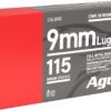 Aguila Ammunition 9mm Luger 115 Grain Full Metal Jacket (FMJ) Brass Cased Pistol Ammunition