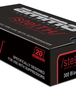 Ammo, Inc. StelTH .300 AAC Blackout 220 Grain Total Metal Jacket Brass Cased Centerfire Rifle Ammunition