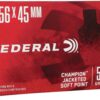 Federal Champion 5.56x45 55 Grain Jacketed Soft Point Brass Case Rifle Ammunition