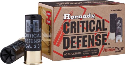 Hornady Critical Defense 12 Gauge 8 Pellet 2.75" Shotgun Buckshot Ammunition